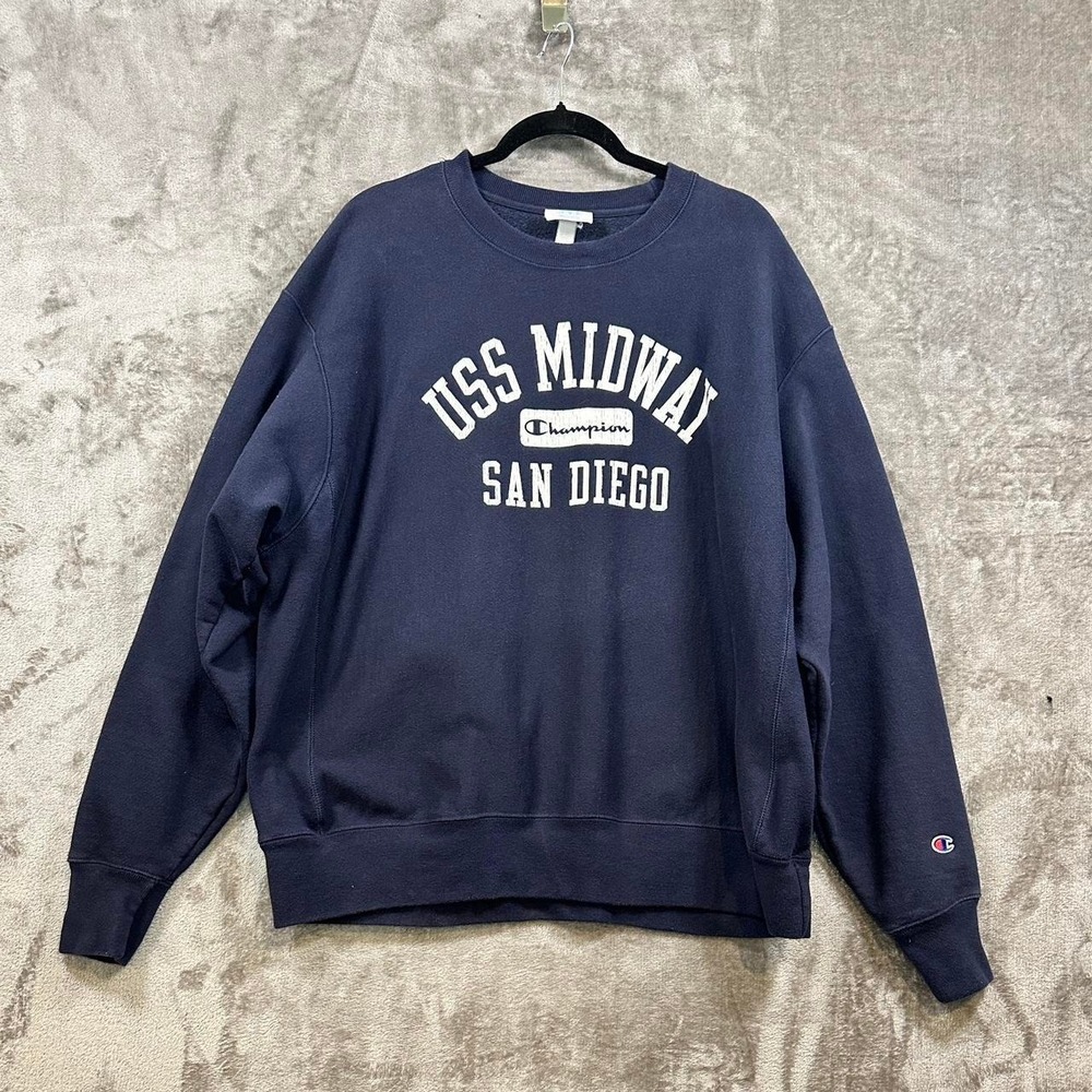 Champion Reverse Weave USS Midway San Diego Crewneck Sweatshirt XL